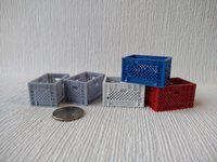 1:12 scale dollhouse storage crate Plastic look UN-PAINTED dollhouse milk crate Price is for each unit