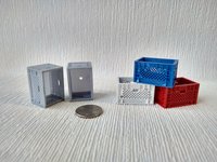 1:12 scale dollhouse storage crate Plastic look UN-PAINTED dollhouse milk crate Price is for each unit
