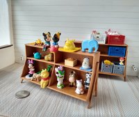 RESERVED 1:12 Dollhouse mid-century styled book case or display case in cherry wood Accessories not included