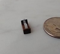 RESERVED 1:12 scale miniature walnut tape dispenser Desktop accessory Stationery item