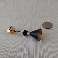 1:12 dollhouse miniature cone pendant light in black Mid-century modern LED ceiling light Battery operated MCM light