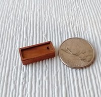 1:12 dollhouse miniature pencil box made from solid cherry wood comes with five pencils