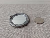 1:12 dollhouse porthole accent mirror Porthole wall mirror Beach cottage accessory Industrial style mirror - gunmetal porthole