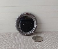 1:12 dollhouse porthole accent mirror Porthole wall mirror Beach cottage accessory Industrial style mirror - gunmetal porthole
