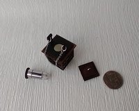 1:12 Dollhouse miniature hanging lantern light in solid walnut Japanese styled lantern pendant light for portch or foyer or deck or dining room