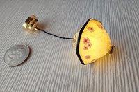 RESERVED 1:12 Dollhouse Asian themed cream white lantern light Battery operated hanging or pendant light