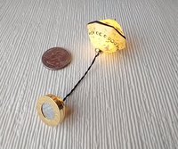 RESERVED 1:12 Dollhouse Asian themed cream white lantern light Battery operated hanging or pendant light