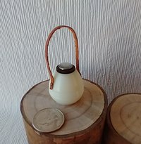 1:12 Dollhouse modern portable lantern with leather strap for outdoor patio or as lawn light Modern LED lantern Price is for EACH unit