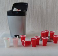 1:12 Dollhouse red cold cups Faux disposable plastic cups for cold drinnks Price is for one set of four red cold cups Height 0.42"