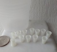 1:12 Dollhouse translucent cold cups Faux disposable cups for cold drinnks Price is for one set of four cups