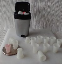 1:12 Dollhouse translucent cold cups Faux disposable cups for cold drinnks Price is for one set of four cups
