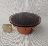 1:12 Dollhouse miniature fire pit Battery operated firepit in copper tone with flickering embers and wood sticks Dual function firepit/ patio coffee table