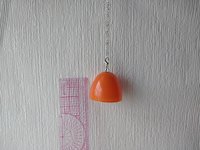 Charity sale item 1:6 or play scale ceiling light in orange MOD ceiling light for Barbie or 12-inch dolls Battery operated comes with chain and canopy