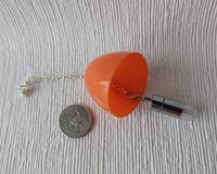 Charity sale item 1:6 or play scale ceiling light in orange MOD ceiling light for Barbie or 12-inch dolls Battery operated comes with chain and canopy