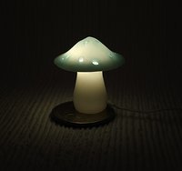 1:12 Dollhouse battery operated toadstool table lamp Kids lamp Novelty lamp Blue mushroom lamp