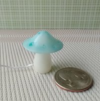 1:12 Dollhouse battery operated toadstool table lamp Kids lamp Novelty lamp Blue mushroom lamp
