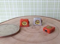 1:12 Dollhouse miniature tape measure for mini DIYer or garage workshop REF Silvery