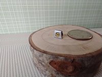 1:12 Dollhouse miniature tape measure for mini DIYer or garage workshop REF Silvery