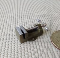 1:12 Dollhouse miniature vise Faux cast iron bench vise Drill press vise Woodworking vise for mini garage workshop REF Green