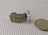 1:12 Dollhouse miniature vise Faux cast iron bench vise Drill press vise Woodworking vise for mini garage workshop REF Green