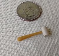 1:12 Dollhouse miniature mallet for mini DIYer or garage workshop REF Light wood stained handle