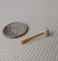 1:12 Dollhouse miniature mallet for mini DIYer or garage workshop REF Light wood stained handle