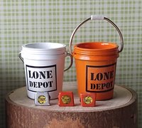 1:12 Dollhouse miniature all-purpose bucket equivalent to home center 5-gallon plastic bucket REF White