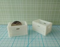 1:12 scale dollhouse storage crate Plastic look UN-PAINTED dollhouse milk crate Price is for EACH unit