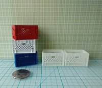 1:12 scale dollhouse storage crate Plastic look UN-PAINTED dollhouse milk crate Price is for EACH unit