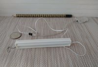 1:12 Dollhouse shop ceiling light Battery operated workshop light with extra long wires