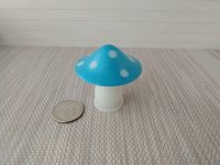 1:6 play scale battery operated toadstool table lamp Novelty lamp Blue mushroom lamp for 12-inch dolls