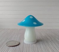 1:6 play scale battery operated toadstool table lamp Novelty lamp Blue mushroom lamp for 12-inch dolls