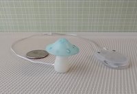 RESERVED 1:12 Dollhouse battery operated toadstool table lamp Kids lamp Novelty lamp Blue mushroom lamp