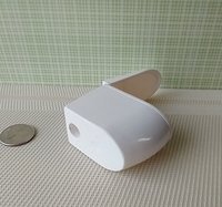 RESERVED 1:12 dollhouse miniature modern elongated toilet inspired by Japanese tankless double flush one-piece floor mount toilet