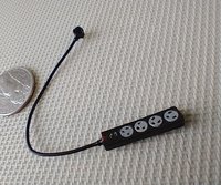 1:12 dollhouse miniature power strip Four-outlet power strip two USB ports Price is PER unit REF Black
