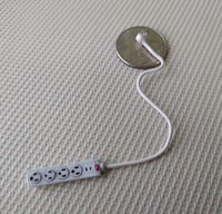 1:12 dollhouse miniature power strip Four-outlet power strip two USB ports Price is PER unit REF white