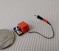 1:12 dollhouse miniature soldering iron with stand and faux digital display station (NON-working) REF Orange