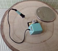 1:12 dollhouse miniature soldering iron with stand and faux digital display station (NON-working) REF Mint