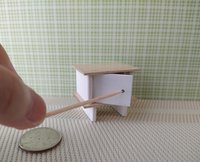 RESERVED 1:12 Dollhouse kids nightstand made from solid maple wood Nightstand cabinet with hinged door