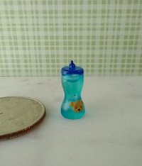 1:12 Dollhouse miniature sippy cup in blue with teddy bear decal REF teddy