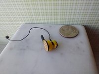1:12 dollhouse miniature orbit sander Corded electric handheld palm sander (non-working) REF yellow