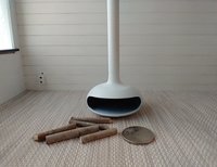 RESERVED 1:12 Dollhouse miniature white hanging modern fireplace