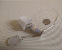 1:12 Dollhouse urn table lamp with translucent shade Accent table lamp faux brushed nickel post Battery operated LED lamp w/ external wires