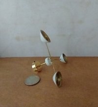 RESERVED 1:12 Dollhouse miniature mid-century modern chandelier MCM 3-light ceiling light white shades Battery operated LED miniature lamp