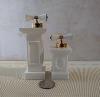 RESERVED 1:12 Dollhouse miniature double-cone sconces Battery operated LED miniature wall lamps Price is for a PAIR