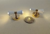 RESERVED 1:12 Dollhouse miniature double-cone sconces Battery operated LED miniature wall lamps Price is for a PAIR