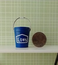 1:12 Dollhouse miniature all-purpose bucket equivalent to home center 5-gallon plastic bucket REF Blue Lows