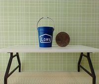 1:12 Dollhouse miniature all-purpose bucket equivalent to home center 5-gallon plastic bucket REF Blue Lows