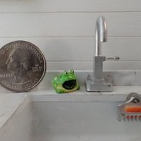 1:12 Dollhouse miniature kitchen frog scrubby holder or sponge holder