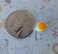 1:12 Dollhouse miniature sippy cup with easy grip handles giraffe and hearts decals REF Orange lid